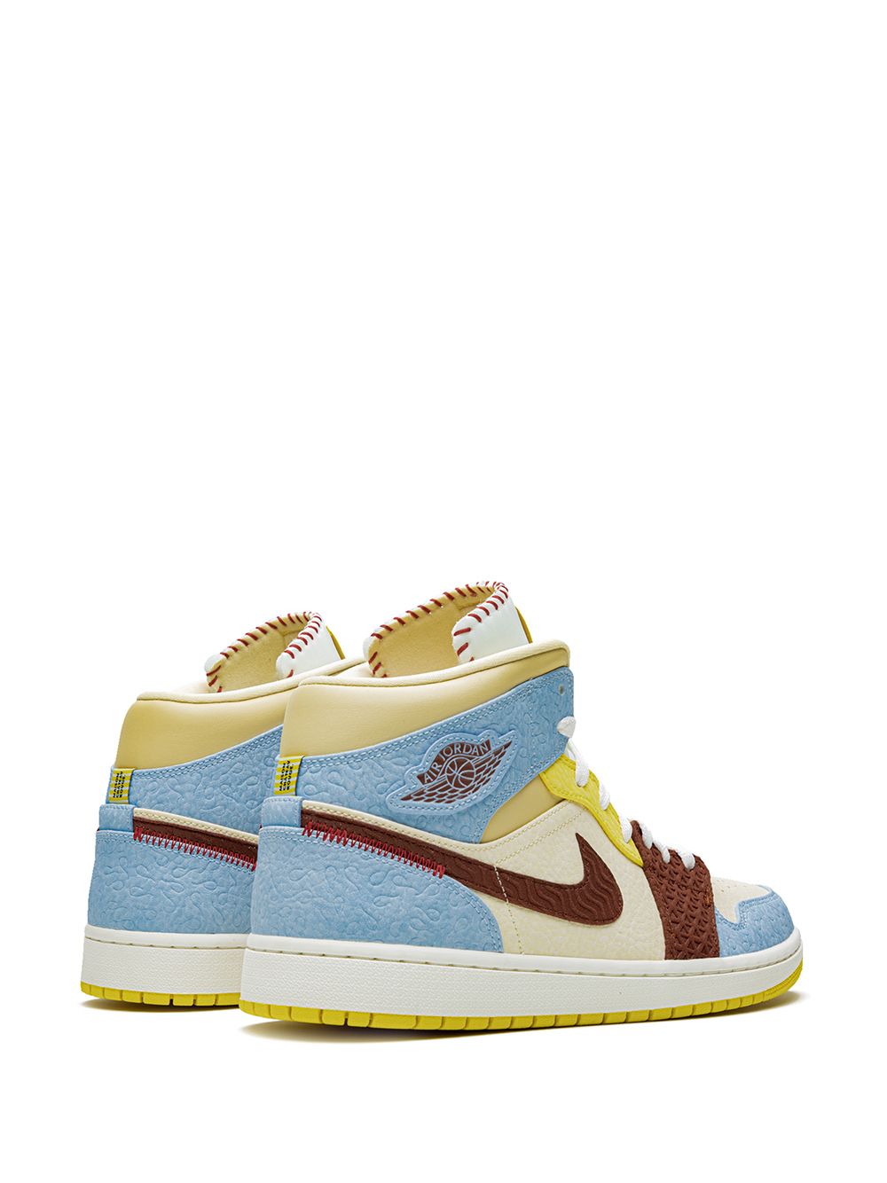 NIKE AIR JORDAN 1 MID "SE MAISON CHATEAU ROUGE FEARLESS" SNEAKERS