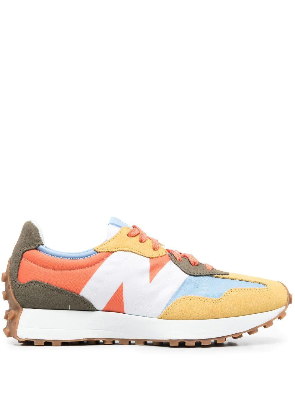 NEW BALANCE 327 COLOUR-BLOCK LOW-TOP SNEAKERS