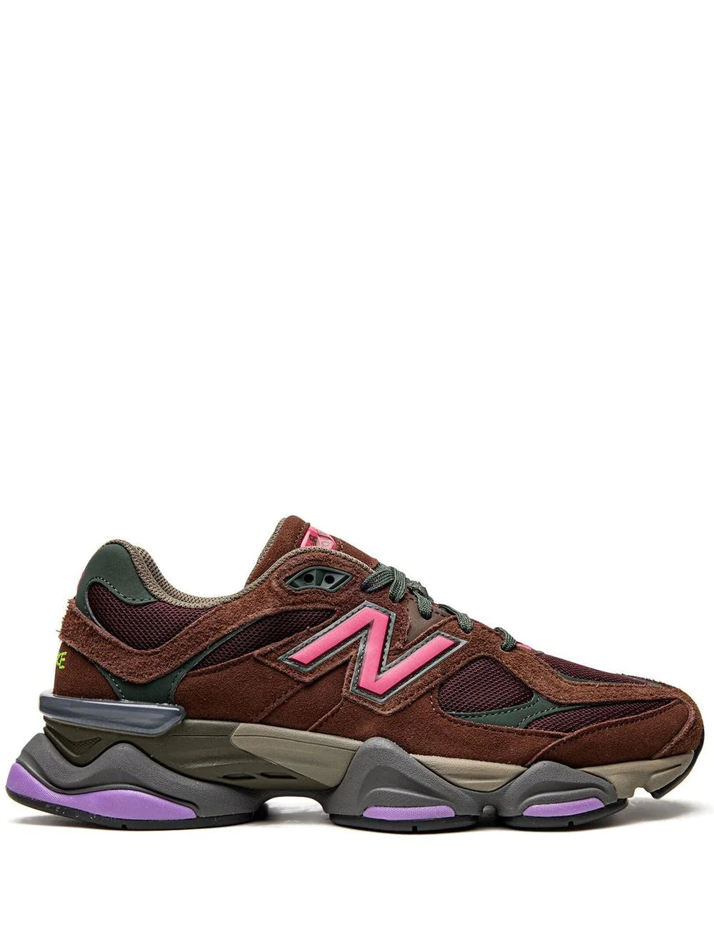 NEW BALANCE 9060 "RICH OAK/BURGUNDY" SNEAKERS