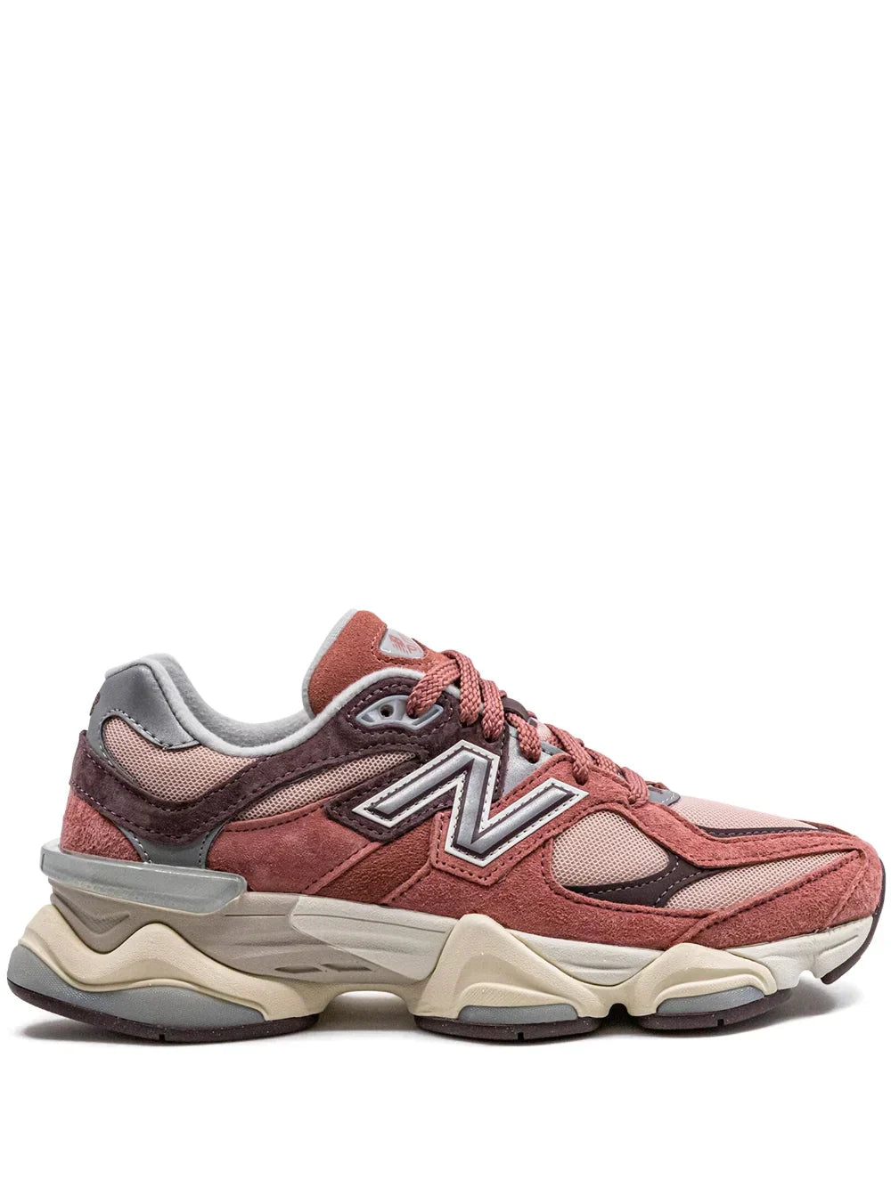 NEW BALANCE 9060 "MINERAL RED/TRUFFLE" SNEAKERS