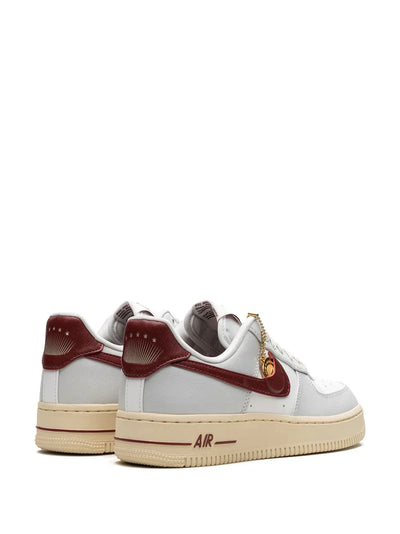 NIKE AIR FORCE 1 LOW "BURGRNDY SWOOSH" SNEAKERS