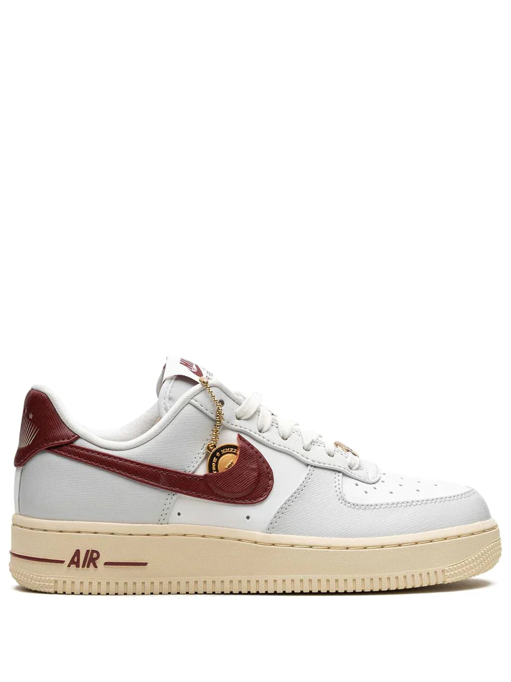 NIKE AIR FORCE 1 LOW "BURGRNDY SWOOSH" SNEAKERS